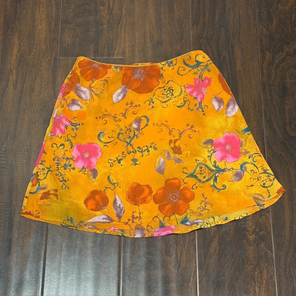 Floral Yellow Skirt